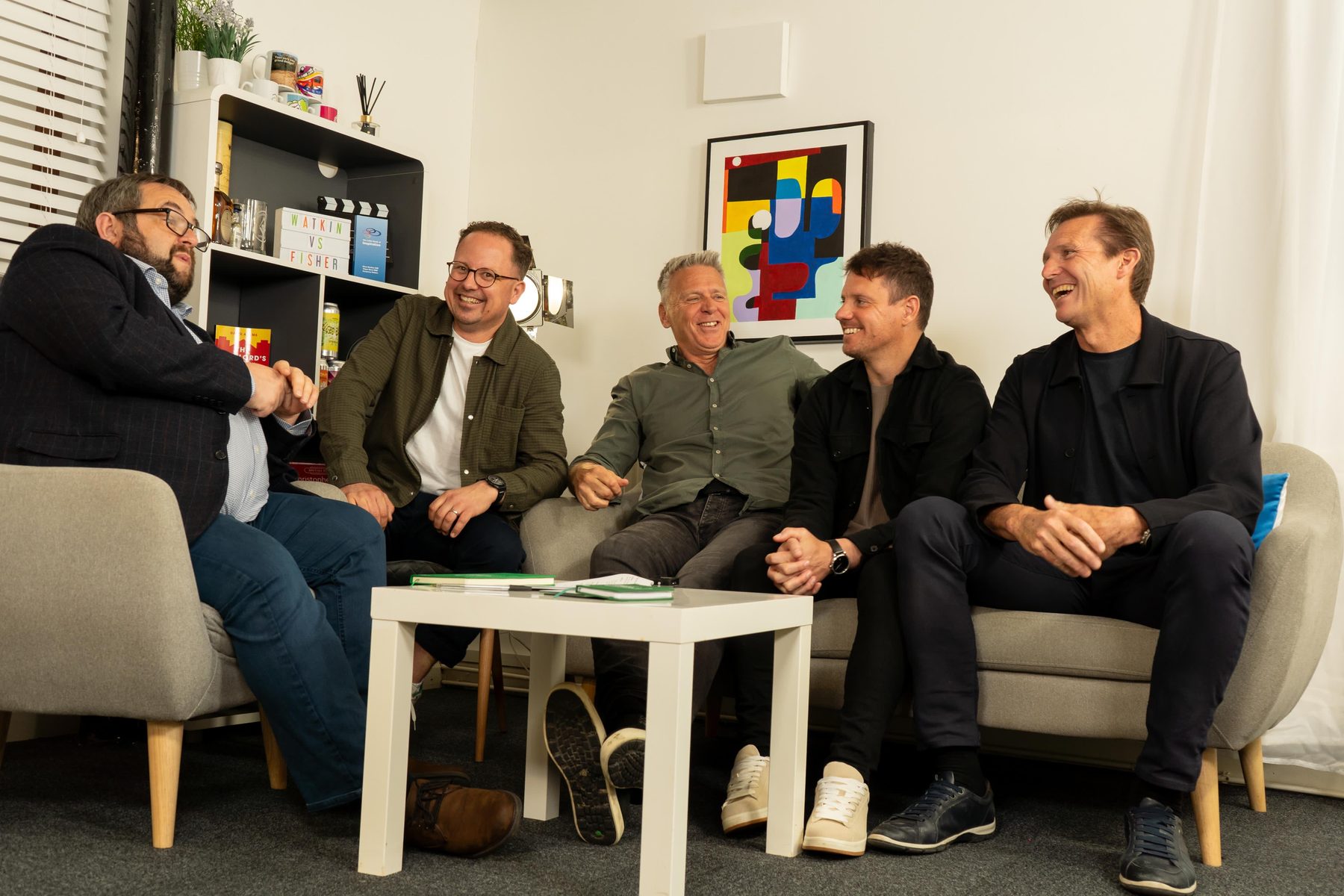 A mastermind session on a sofa